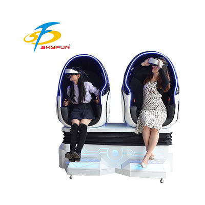 9D VR Egg Cinema Doppelsitzer   Immersive VR Motion Chair mit 100+ Filmen & 15 Spielen, dynamischen Sitzen, Luft & Vibration Effekte für Arcades