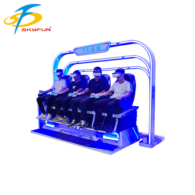9D VR 4-Sitzer Kino-Stuhl Multi-Person VR Simulator mit 100+ Filmen, 15 interaktiven Spielen, Deepoon VR Brille