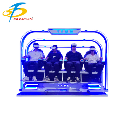 9D VR 4-Sitzer Kino-Stuhl Multi-Person VR Simulator mit 100+ Filmen, 15 interaktiven Spielen, Deepoon VR Brille