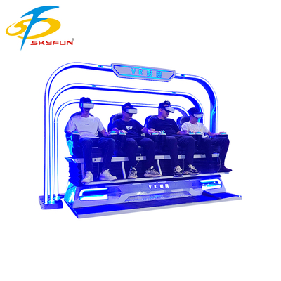 9D VR 4-Sitzer Kino-Stuhl Multi-Person VR Simulator mit 100+ Filmen, 15 interaktiven Spielen, Deepoon VR Brille