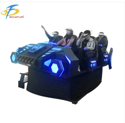9D VR 6-Sitzer Kino-Stuhl Multi-Person VR Simulator mit 100+ Filmen, 15 interaktiven Spielen, Deeppoon VR Brille
