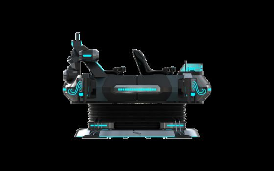 Personalisierter FUN UFO 5-Sitzer VR-Kinosimulator. Multiplayer 9D VR Motion Ride mit DPVR-Brille, 32-Zoll-Monitor, zuverlässiger Sempre Wire Loop und großem Bewegungssystem.