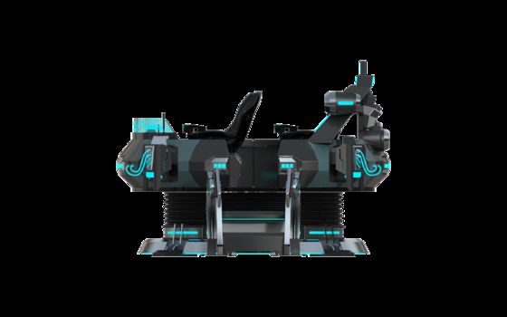 Personalisierter FUN UFO 5-Sitzer VR-Kinosimulator. Multiplayer 9D VR Motion Ride mit DPVR-Brille, 32-Zoll-Monitor, zuverlässiger Sempre Wire Loop und großem Bewegungssystem.
