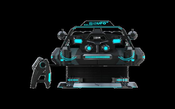 Personalisierter FUN UFO 5-Sitzer VR-Kinosimulator. Multiplayer 9D VR Motion Ride mit DPVR-Brille, 32-Zoll-Monitor, zuverlässiger Sempre Wire Loop und großem Bewegungssystem.