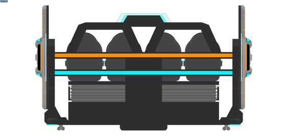 FUN Kino 4-Sitzer VR-Kino-Simulator | Multi-Player 9D VR Motion Ride mit großem Frontbildschirm, Spleißdesign, DPVR-Brille & dynamischen Spezialeffekten – SKYFUN Hersteller