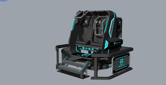 Spaßvoller Rotating Star 2 Seat VR Simulator. 360° unbegrenzte Drehung, kompakter Design, 20 Spiele mit Spezialeffekten, DPVR E3S Brille und 32-Zoll-Monitor