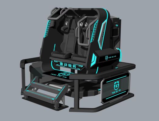 Spaßvoller Rotating Star 2 Seat VR Simulator. 360° unbegrenzte Drehung, kompakter Design, 20 Spiele mit Spezialeffekten, DPVR E3S Brille und 32-Zoll-Monitor