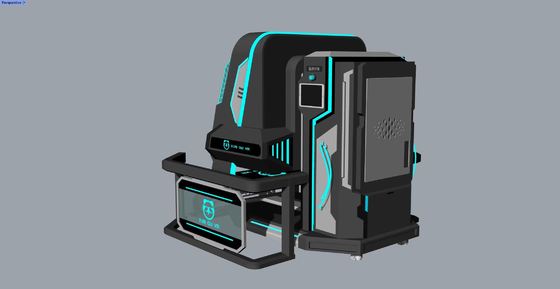 Spaßvoller Rotating Star 2 Seat VR Simulator. 360° unbegrenzte Drehung, kompakter Design, 20 Spiele mit Spezialeffekten, DPVR E3S Brille und 32-Zoll-Monitor