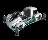 FUN 4 DOF Rennwagen-Simulator. Vierachsige Bewegung, Ultra-große geschwungene LCD, Logitech G29 Lenkrad, 5 Spiele, 42 Zoll Monitor