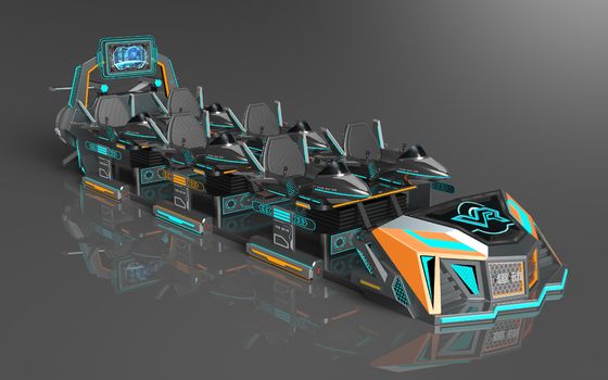Spaß Fly Battleship 6 Sitz VR Kino. Einzelne Aktionsstruktur, erweiterbare Sitze, großer Rückbildschirm, 55 Spiele, DPVR E3-S Brille & 32-Zoll-Monitor    SKYFUN Hersteller