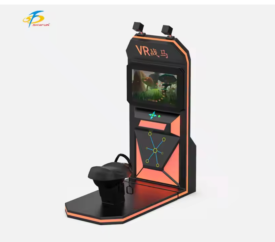VR-Reitpferdesimulator    Realistischer Swing-Motion-Sitz, HTC Vive Wireless VR-Headset, 32-Zoll-Monitor