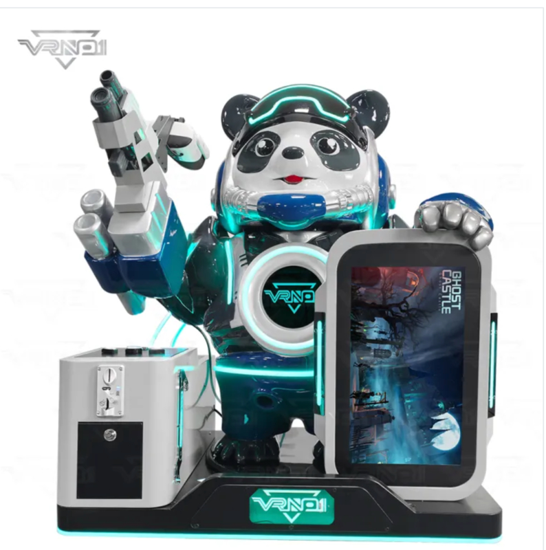 VR Panda Soldier ️ Spitzentechnologie-interaktive VR-Shooting-Maschine mit 7 Spielen, Spielzeug-Dispenser, Multi-Payment-Unterstützung und anpassbarem Panda-Design für Arcades