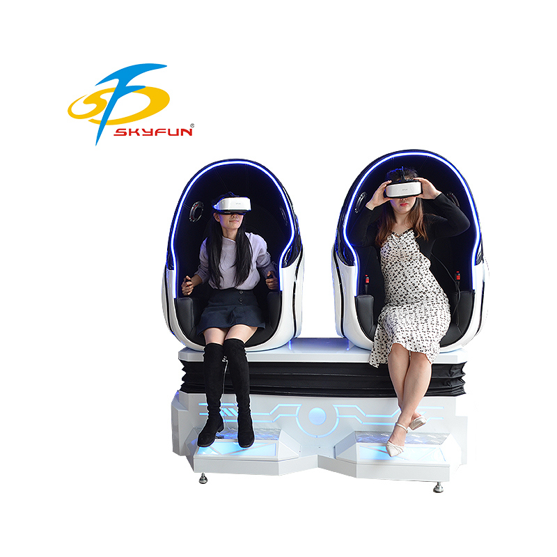 9D VR Egg Cinema Doppelsitzer   Immersive VR Motion Chair mit 100+ Filmen & 15 Spielen, dynamischen Sitzen, Luft & Vibration Effekte für Arcades