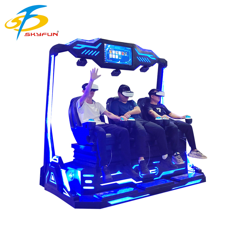 9D VR 3-Sitzes Kino   Multi-Person Immersive VR Theater mit 100+ Filmen & 15 interaktiven Spielen, Deepoon VR Brille