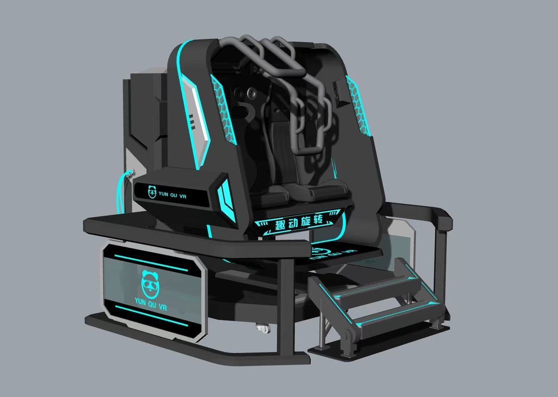 Spaßvoller Rotating Star 2 Seat VR Simulator. 360° unbegrenzte Drehung, kompakter Design, 20 Spiele mit Spezialeffekten, DPVR E3S Brille und 32-Zoll-Monitor