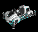 FUN 4 DOF Rennwagen-Simulator. Vierachsige Bewegung, Ultra-große geschwungene LCD, Logitech G29 Lenkrad, 5 Spiele, 42 Zoll Monitor